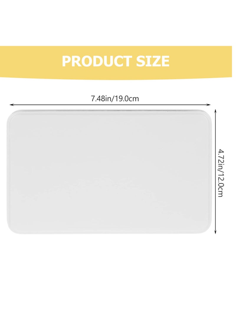 Biscuit Tin White Rectangular Tin Box, 3pcs Metal Empty Tin Containers with Lids Tinplate Candy Cookie Dessert Jewelry Holders for Treats Gifts Small Items Party Favors White Candy Lip Balm