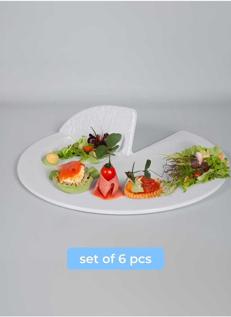 Set of 6 Melamine Round Plates 22x5 cm Picco Baci Milano