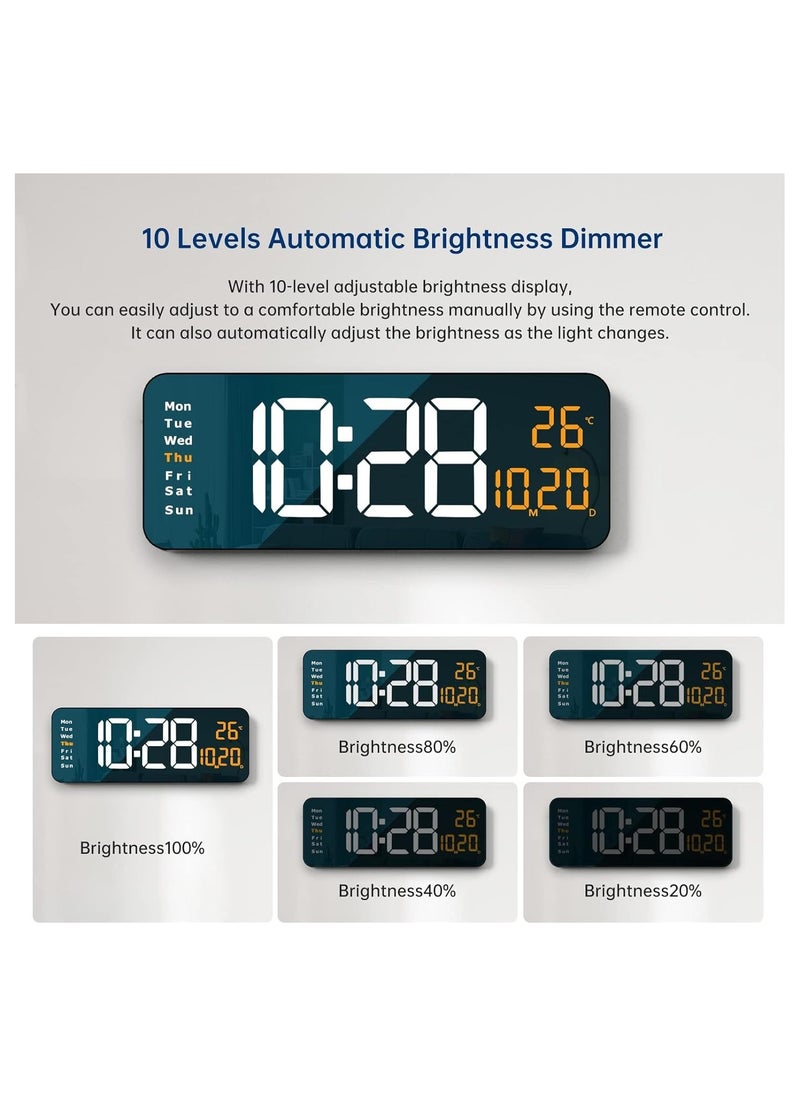 Digital Wall Clock Large Display, 16.2