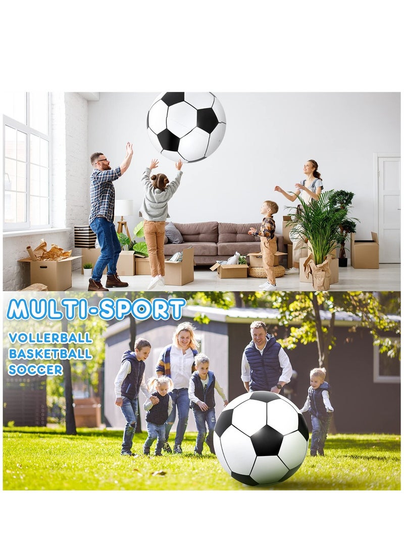 Beach Soccer Ball Inflatable Jumbo Soccer Ball Beach Toy for Water Sports Games Party Supplies for Family Gathering 60 Inch