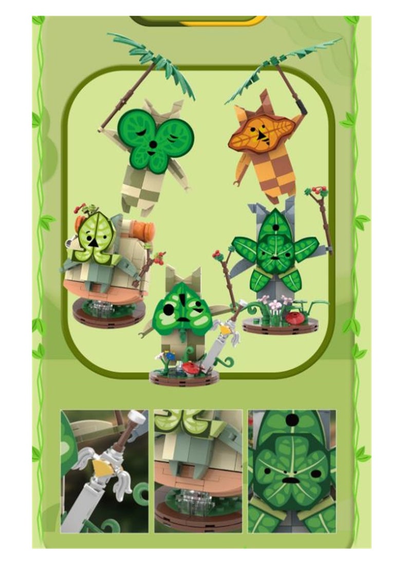 Koroks Building Set, 5 Characters Building Block Sets for BOTW Fans, Cute Game Merch Action Figures, Toys Gifts for Fans, Kids, and Adults