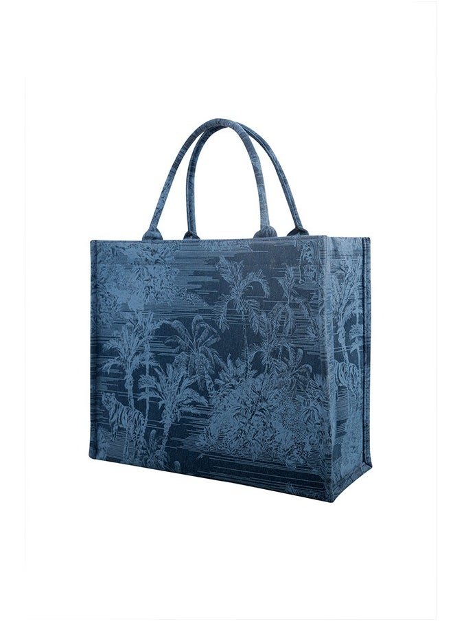 Luna Box Tote Bag Blue