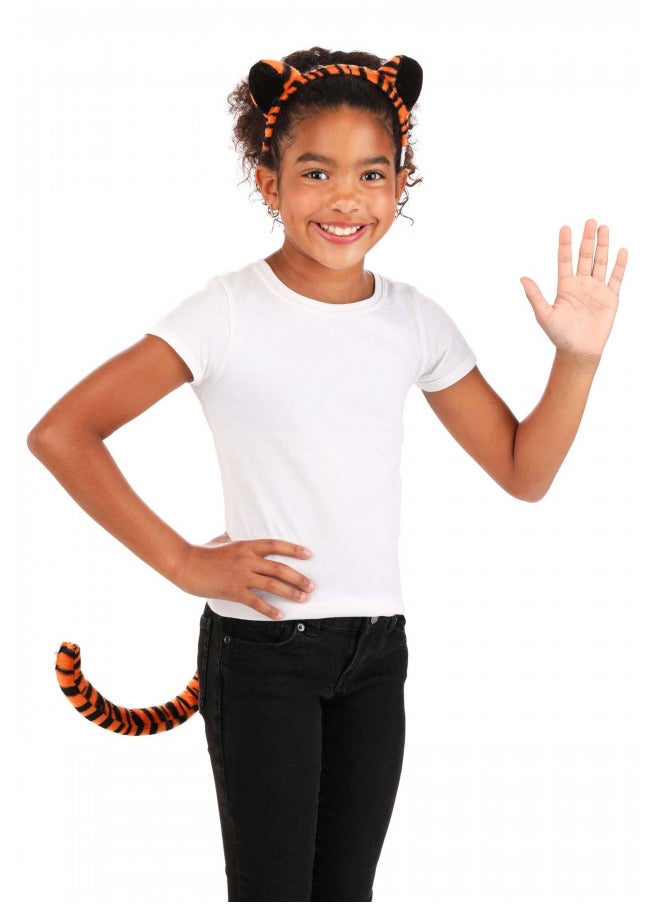 Tiger Costume Ears Headband And Tail Accessory Kit