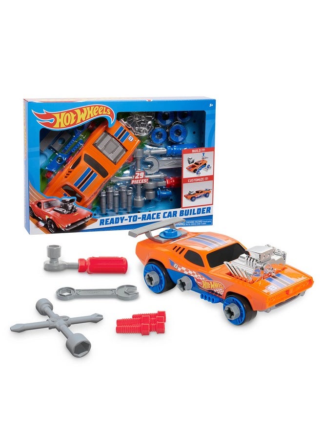 Ready-To-Race Car Builder Set Rodger Dodger, 29-Piece Pretend Play Vehicle Set, Kids Toys For Ages 3 Up By Just Play