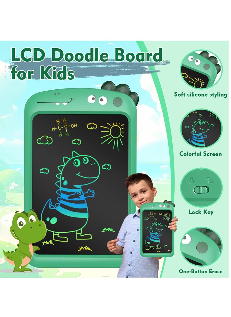 LCD Writing Tablet for Kids 8.5 Inch LCD Toddler Doodle Board Colorful LCD Drawing Tablet for Girls and Boys Educational Learning Toy for Toddlers 3-6 Years Old (Green)