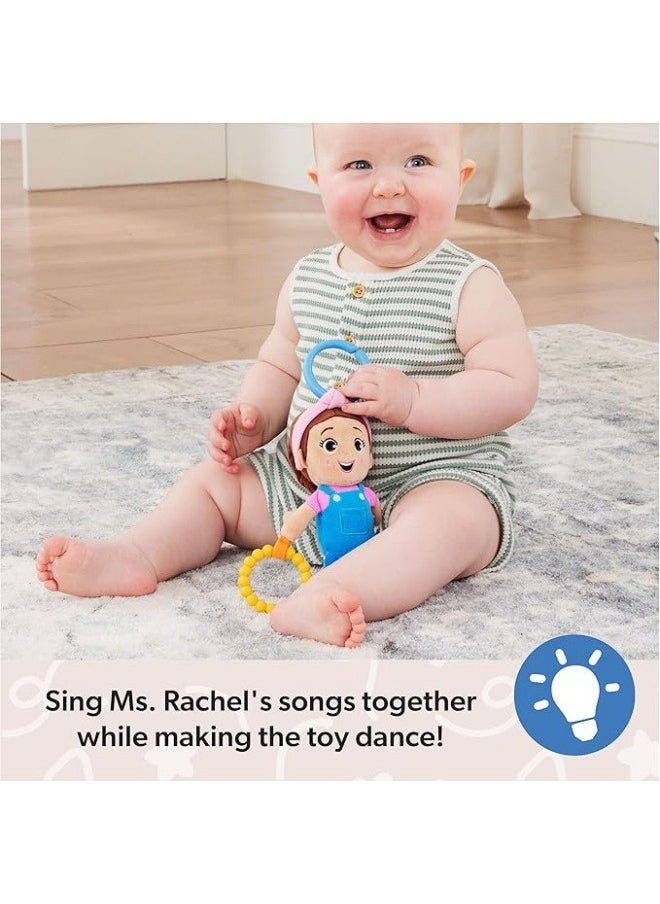 Official Sensory Take-Along Toy, Baby Swing & Baby Stroller Teething Toys with Rattle & Clip, Toddler Toys for Girls & Boys for Ages 0-1+