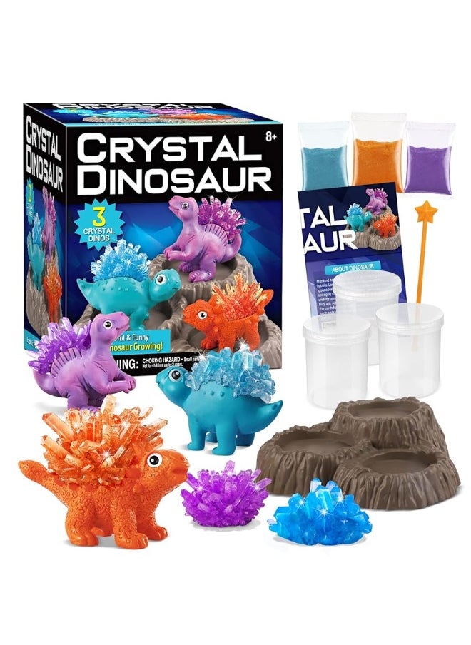 XXTOYS Crystal Growing Kit for Kids  3 Vibrant Colored Dinosaurs to Grow  Science Kits for Kids Age 68 Great Gifts Toys for Boys  Girls 812 STEM Projects for Kids