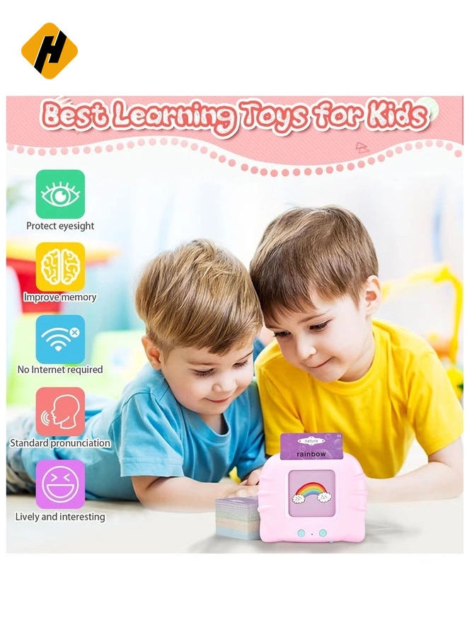 Talking Flash Cards Learning Toys,Educational Toddlers Toys for 1 2 3 4 5 6 Year Old Boys Girls,Montessori Toys with 112 Talking Baby Flash Cards 224 Words,Best Learning Gift for Your Kids