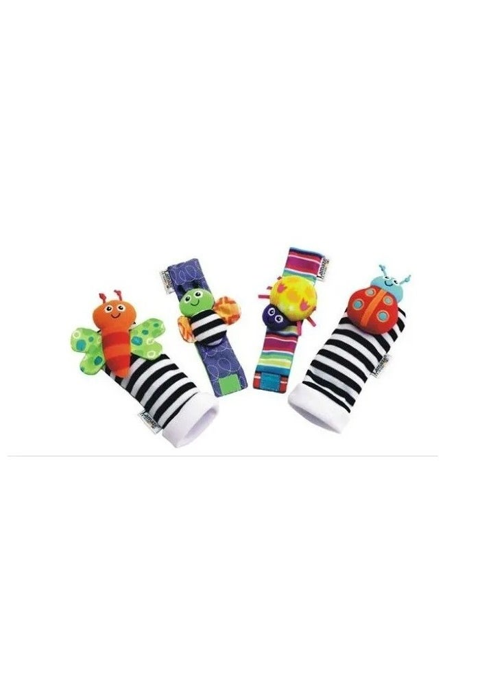 4 Pairs Cartoon Cute Socks, Baby Cartoon Socks with Wristband