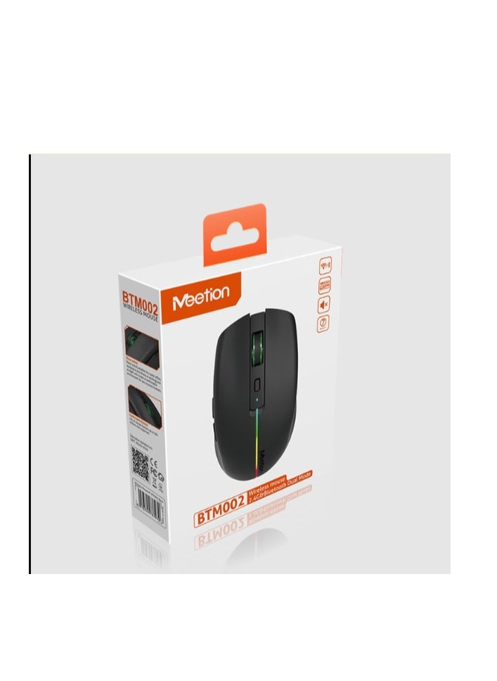 MEETION BTM002 WIRELESS RECHARGEABLE MOUSE, 2.4G AND BLUETOOTH DUAL MODE MOUSE