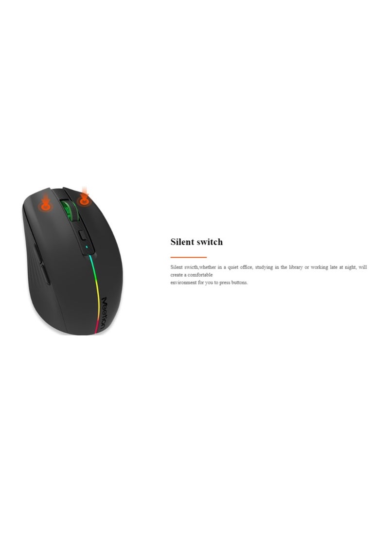 MEETION BTM002 WIRELESS RECHARGEABLE MOUSE, 2.4G AND BLUETOOTH DUAL MODE MOUSE