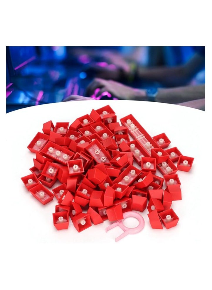 PBT Keycaps, PBT Keycap Set Ergonomic for Women for Keyboard Decoration for Men for 61/64 / 87/104 / 108 Key Mechanical Keyboard. (Red)