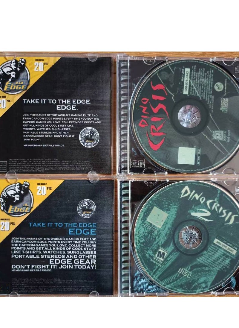 PS1 Game Disc Protective Case Dino Crisis Series Unlock Console Station1 Retro Optical Drive Video Game Parts