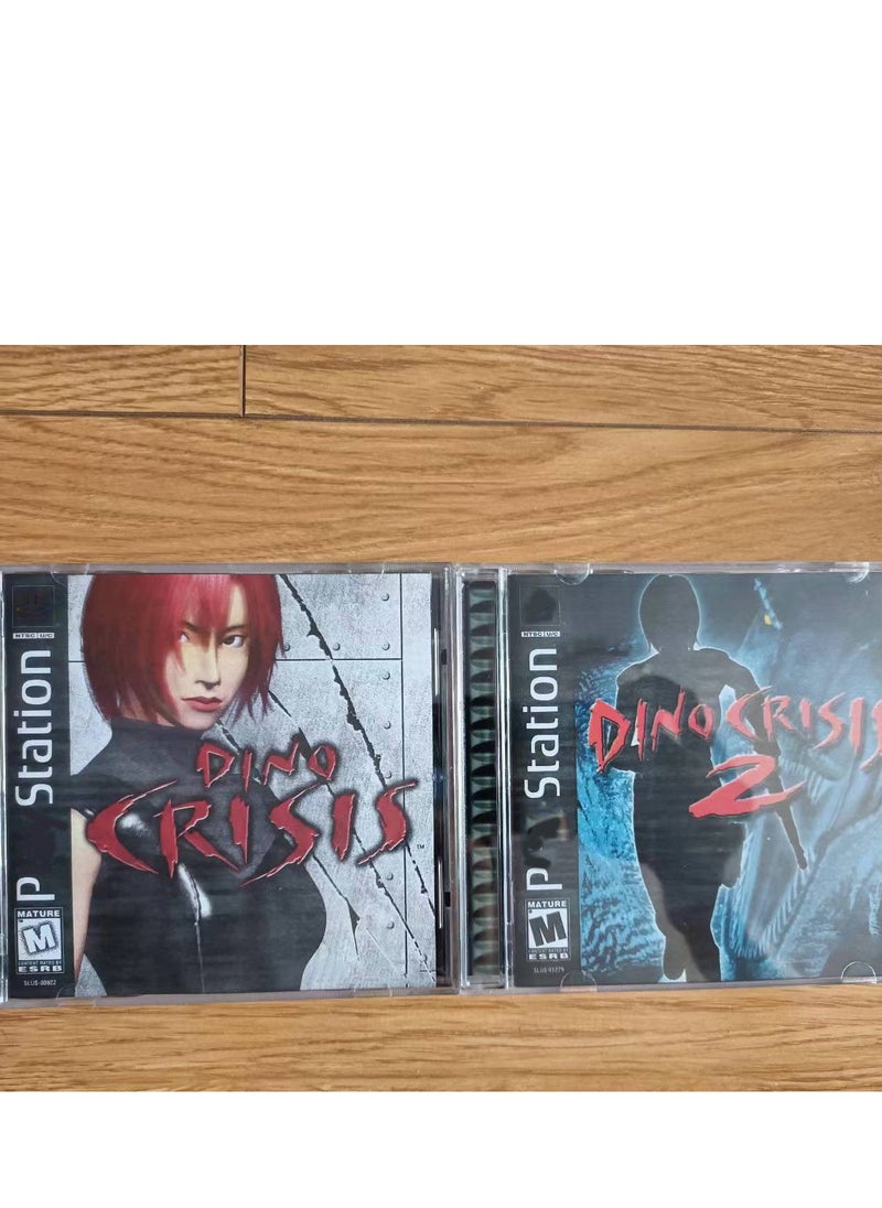 PS1 Game Disc Protective Case Dino Crisis Series Unlock Console Station1 Retro Optical Drive Video Game Parts