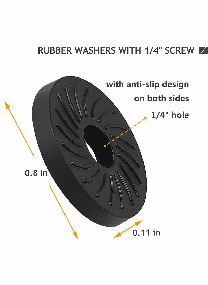 Camera Holder Screw, Thumb Screw Camera Quick Release Adapter, with Rubber Pads, Tripod Screw Rubber Washers Female to 1/4