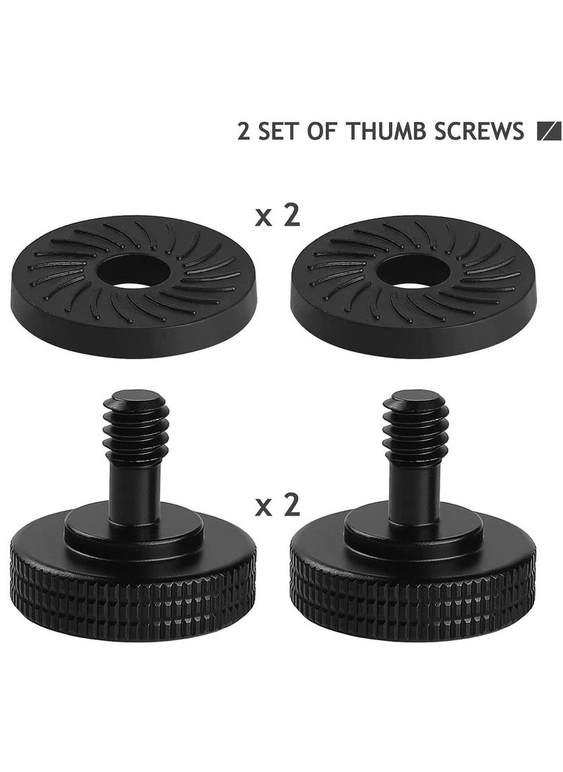 Camera Holder Screw, Thumb Screw Camera Quick Release Adapter, with Rubber Pads, Tripod Screw Rubber Washers Female to 1/4