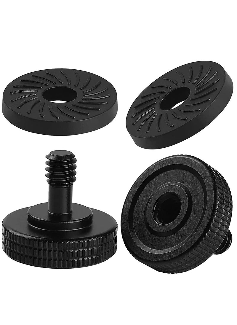 Camera Holder Screw, Thumb Screw Camera Quick Release Adapter, with Rubber Pads, Tripod Screw Rubber Washers Female to 1/4