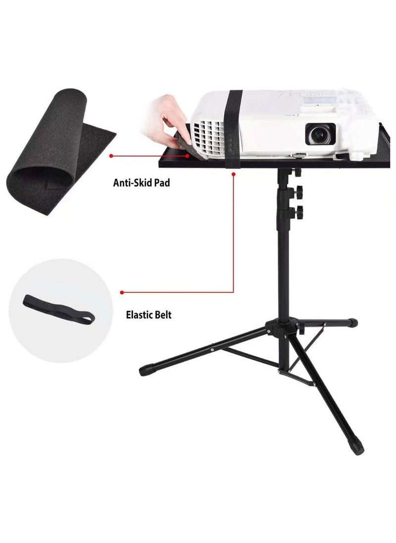 Adjustable Floor-Standing Projector Tripod with Tray for Mobile Phones and Tablets Home and Office Use