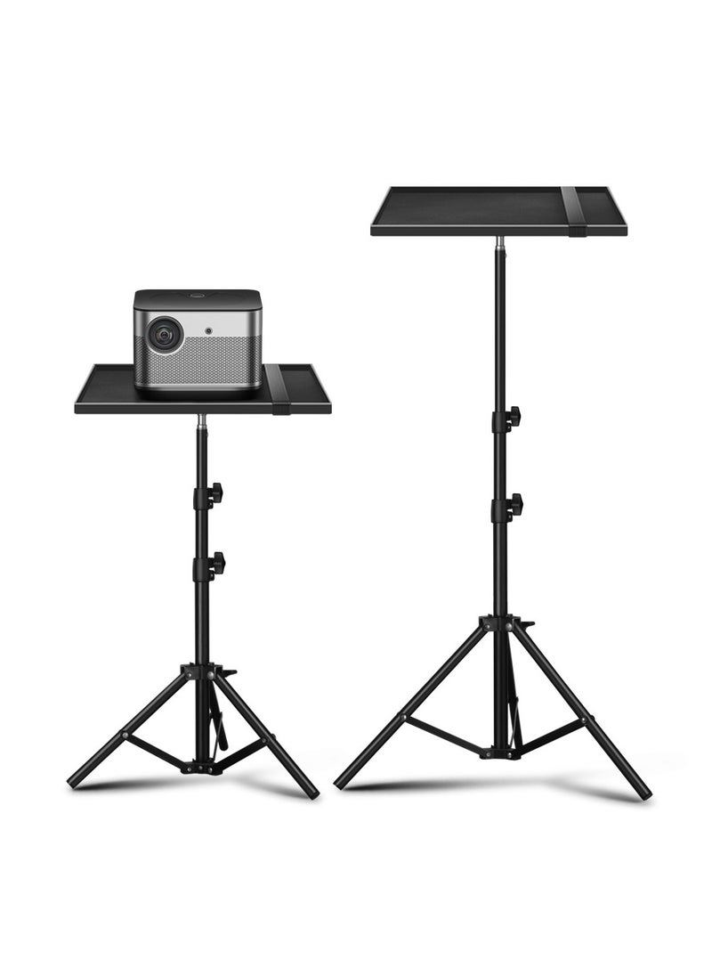 Adjustable Floor-Standing Projector Tripod with Tray for Mobile Phones and Tablets Home and Office Use