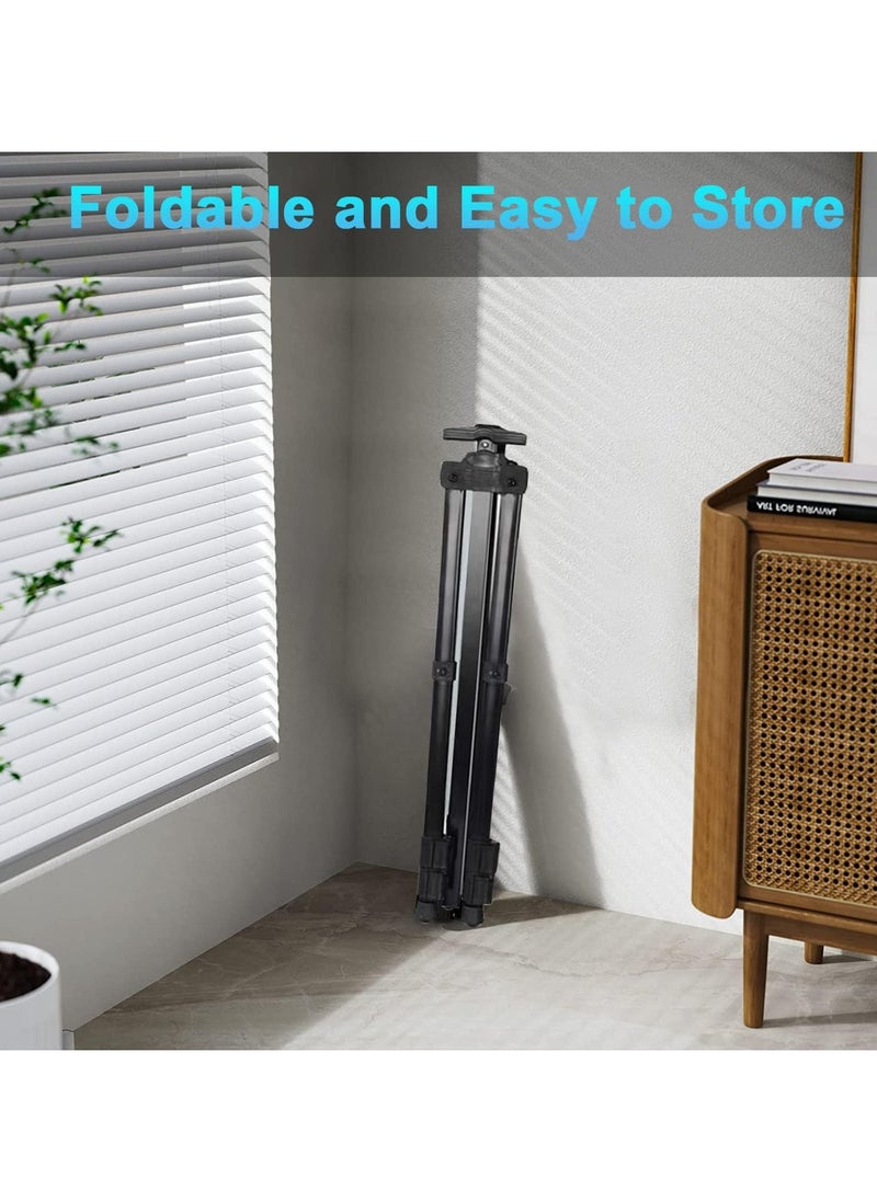 Projector Tripod Stand Universal Laptop Floor Holder Adjustable 53-110cm Height Foldable Projector Telescopic Support with 360 Rotating Enlarged Tray for Office Home Stage Studio Outdoor