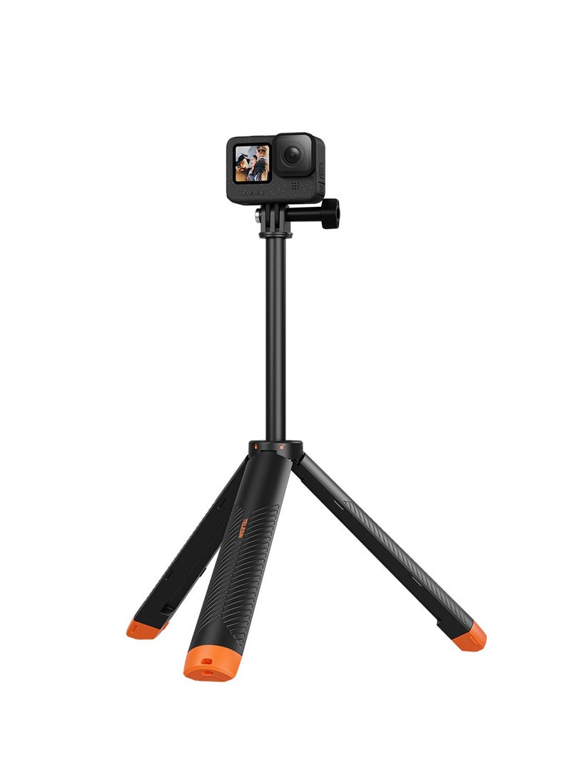 Floating tripod selfie stick, waterproof telescopic selfie stick, tripod, handle, 30m waterproof, can be connected to devices weighing up to 200g, compatible with most sports cameras