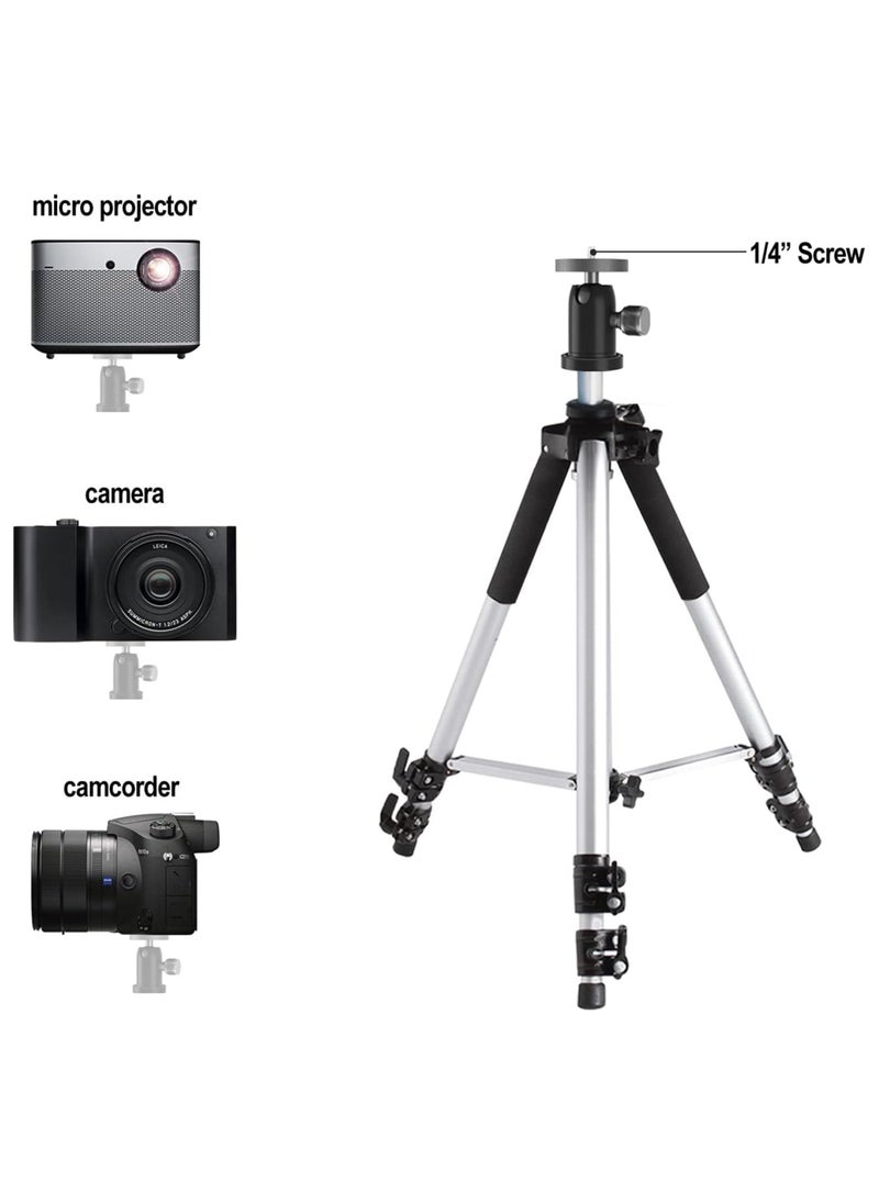 Projector Tripod Stand Laptop Tripod Lightweight Aluminum Alloy Travel Universal Portable Camera Telescoping Legs Tripod with Tray and Ball Head Carry Bag For Projectors