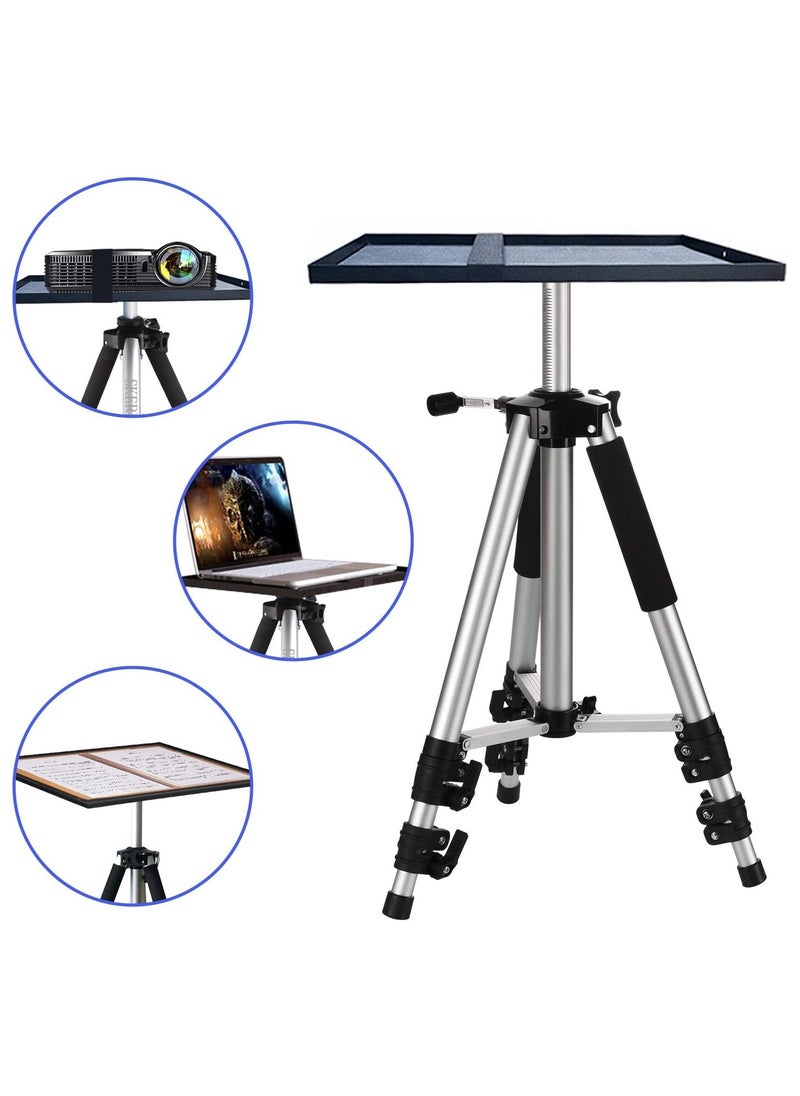 Projector Tripod Stand Laptop Tripod Lightweight Aluminum Alloy Travel Universal Portable Camera Telescoping Legs Tripod with Tray and Ball Head Carry Bag For Projectors