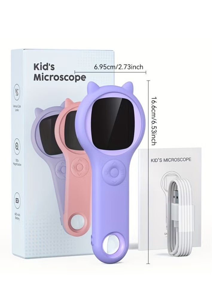 Mini Kids Optical Microscope With Photo And Video Function 500x Observe The Microscopic World Science Children Educational Toys