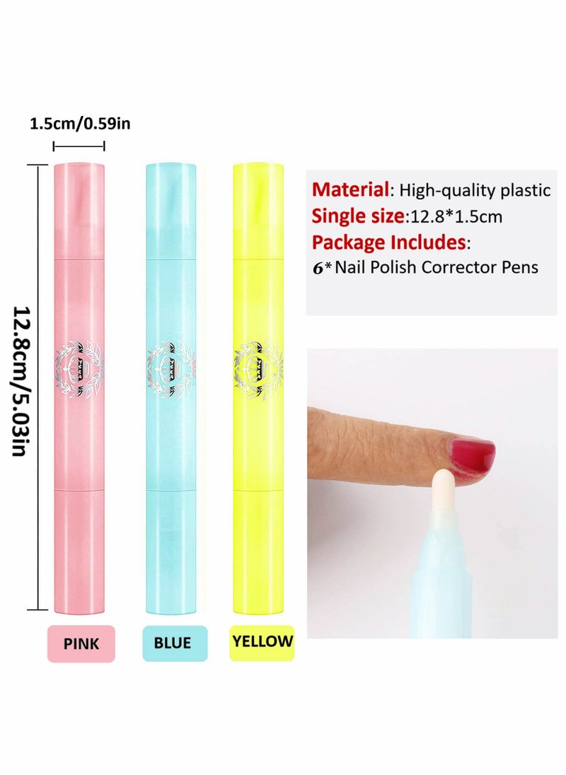 Nail Polish Corrector Remover Pen 6PCS Correction Magic eraser pen Cuticle Clean Up Makeup