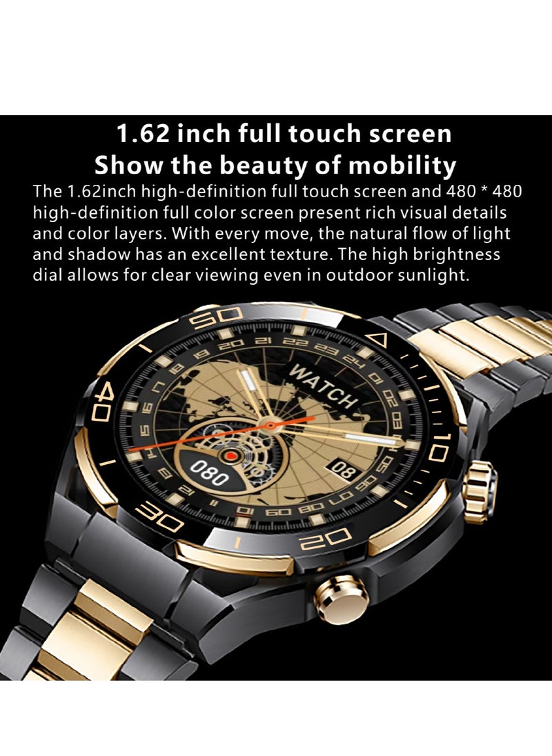 Watch Ultimate Black Edition - 1.62-inch AMOLED Full Touch Screen Smartwatch with AI Voice Assistant, NFC Access, Health Monitoring, and Multi-Sport Modes