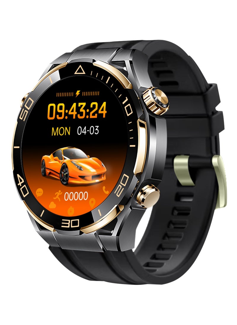 Watch Ultimate Black Edition - 1.62-inch AMOLED Full Touch Screen Smartwatch with AI Voice Assistant, NFC Access, Health Monitoring, and Multi-Sport Modes