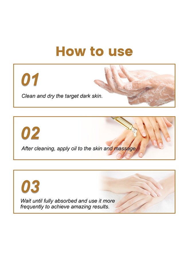 Therapy Drops Whitening Hand Knuckle Glow Serum 10ml, Restoring Hand Treatment, Moisturizing, Exfoliates and Reduces Unbalanced Pigmentation, for Removing Dark Knuckle Elbow, Brighter, Firmer Skin