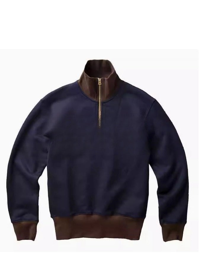 Men's Oversized rRetro Half Zip Hoodie