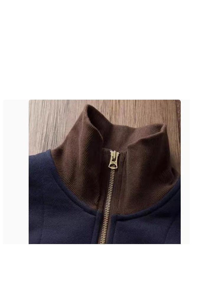 Men's Oversized rRetro Half Zip Hoodie