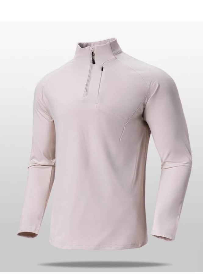 Men's Half Zipper Comfortable Long Sleeve Bottom Shirt Interior