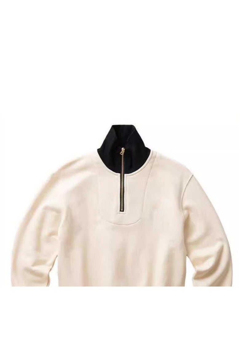 Men's Oversized rRetro Half Zip Hoodie