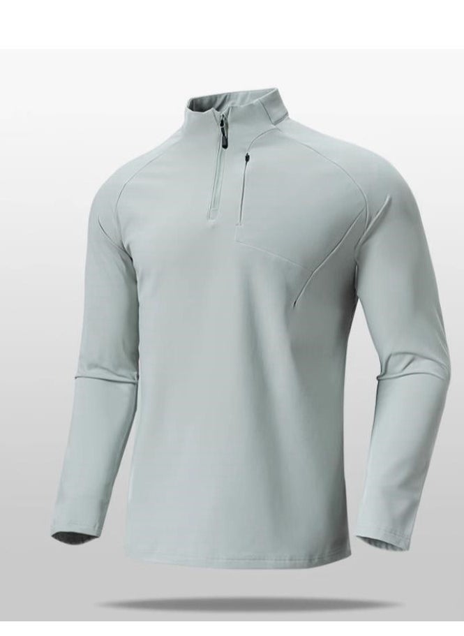 Men's Half Zipper Comfortable Long Sleeve Bottom Shirt Interior