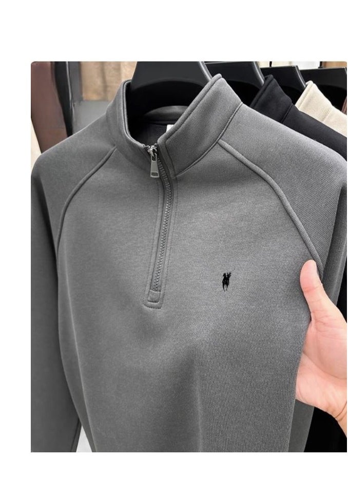 Men's Half Zipper Comfortable Long Sleeve Bottom Shirt Interior