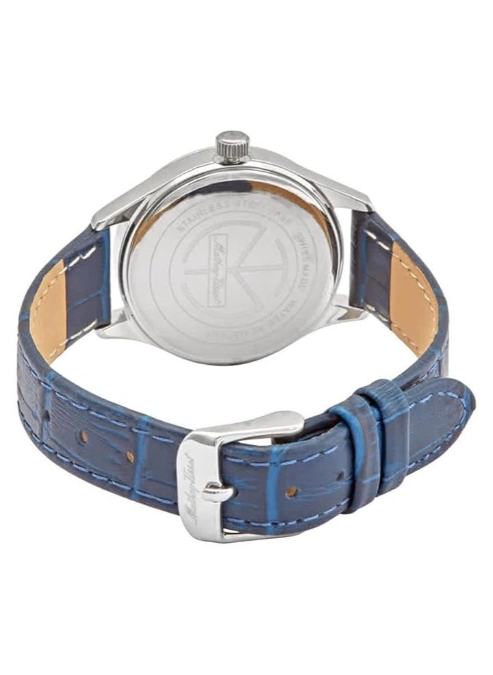 Urban Leather Quartz Blue Dial Ladies Watch - D411ABU