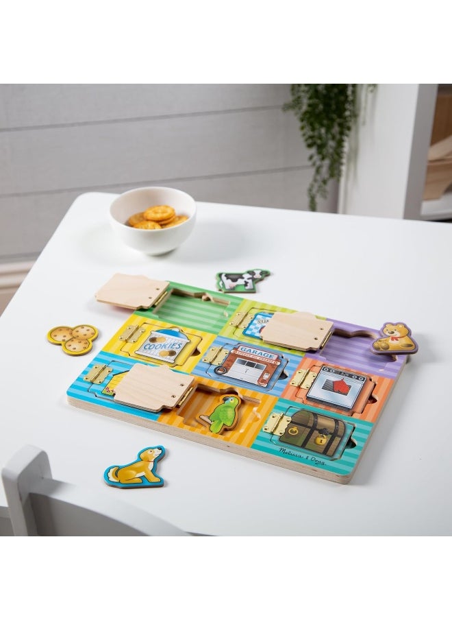 Melissa & Doug Hide and Seek Wooden Activity Board With Wooden Magnets
