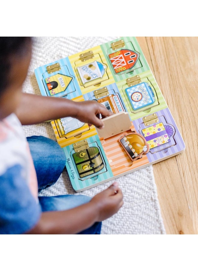 Melissa & Doug Hide and Seek Wooden Activity Board With Wooden Magnets