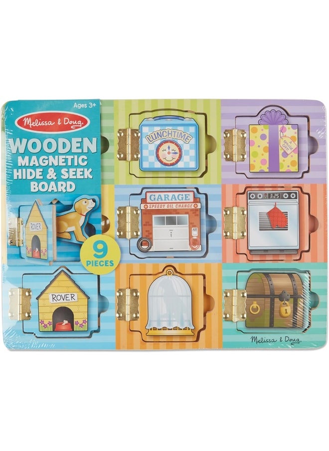Melissa & Doug Hide and Seek Wooden Activity Board With Wooden Magnets