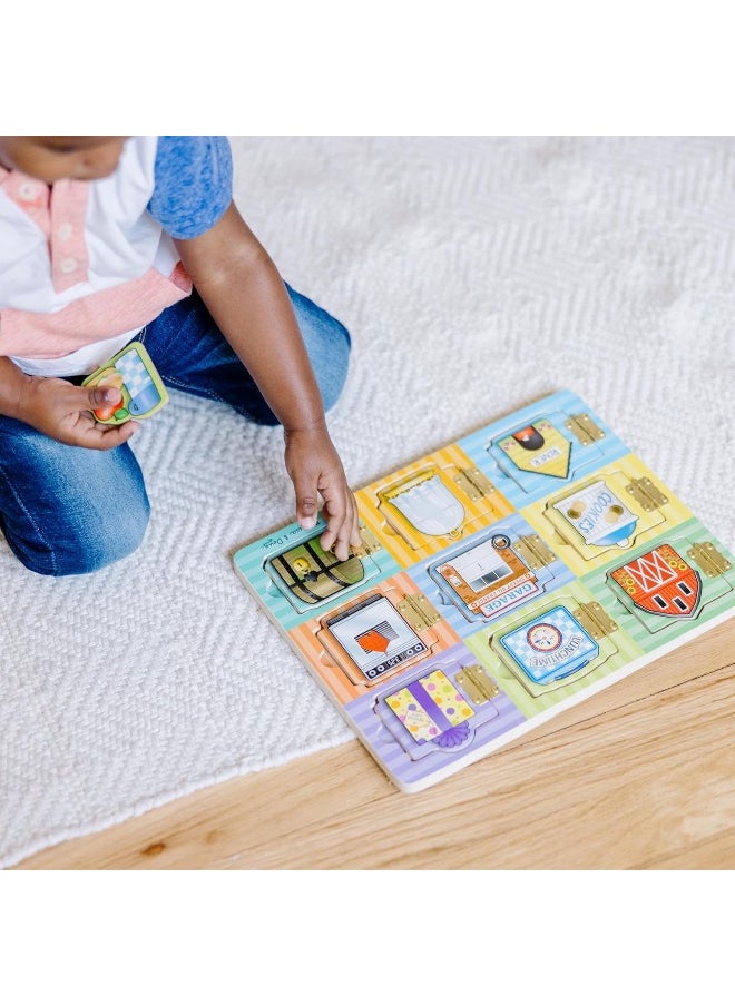 Melissa & Doug Hide and Seek Wooden Activity Board With Wooden Magnets