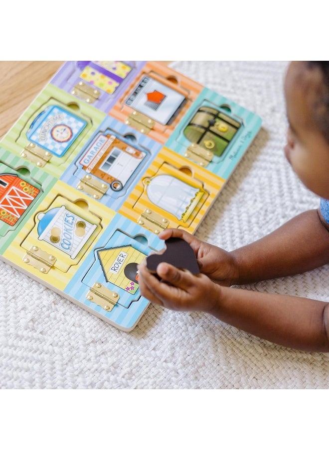 Melissa & Doug Hide and Seek Wooden Activity Board With Wooden Magnets
