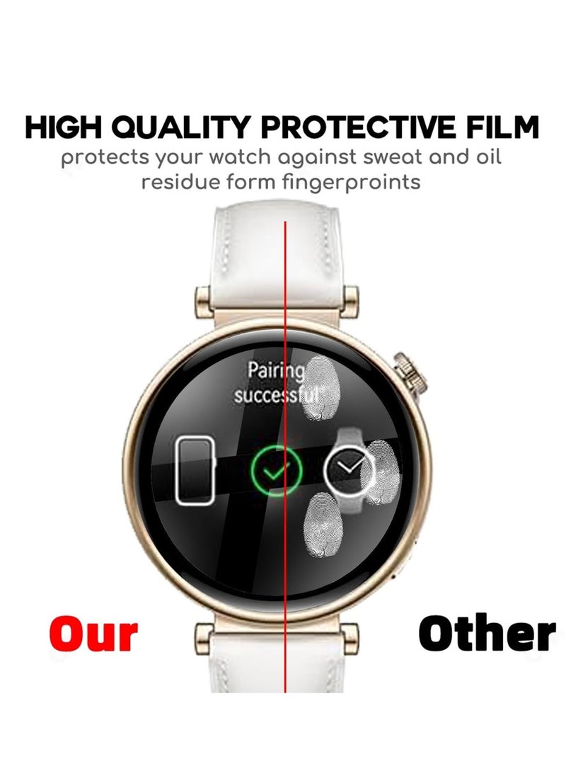 (3Pack) Screen Protector for Huawei Watch GT 4 41mm, 3D Curved Full Coverage PET Anti Scratch, High Transparency, Anti fingerprint, Bubble Free Flexible Protector