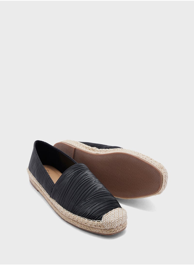 Tonal Textured Flat Espadrille