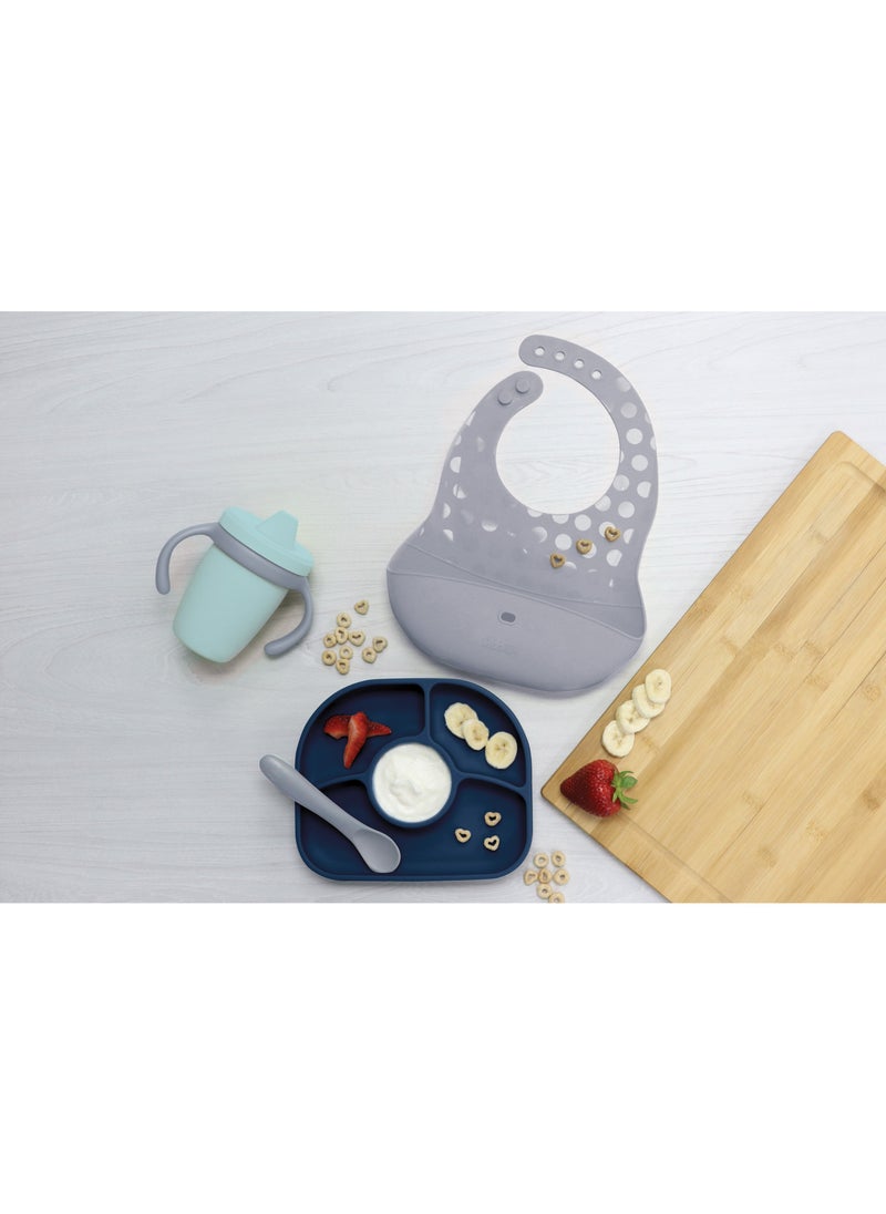 Silicone Feeding Set - Navy