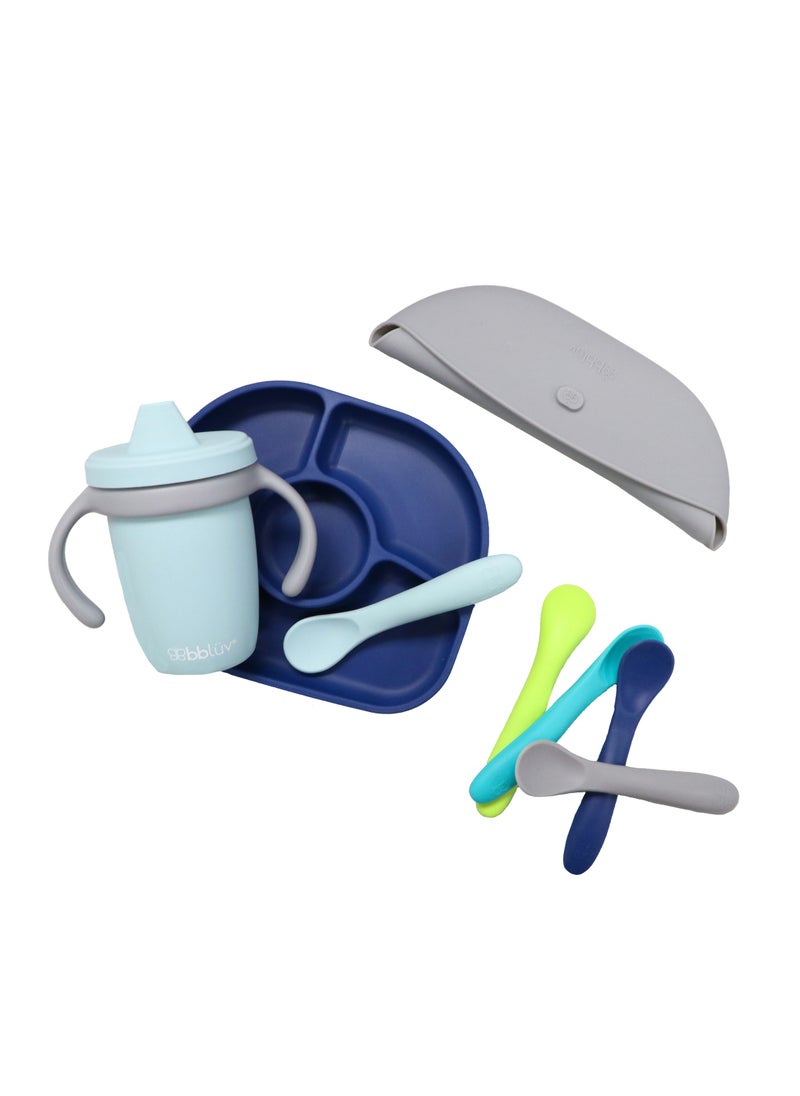 Silicone Feeding Set - Navy