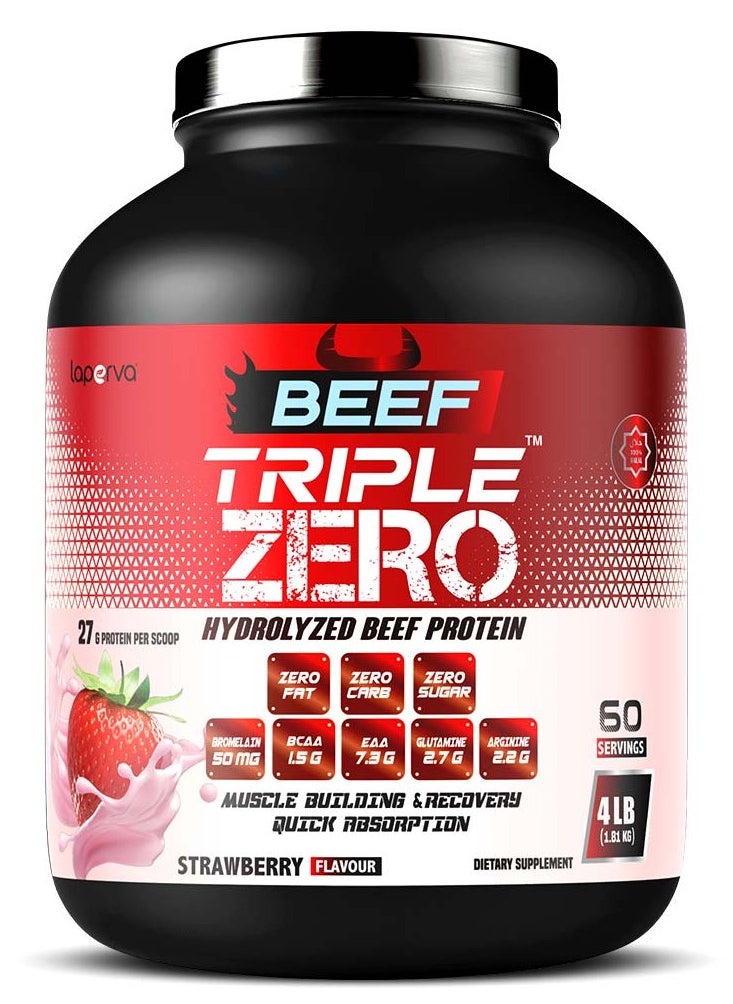 LAPERVA BEEF TRIPLE ZERO STRAWBERRY FLAVOUR 60 SERVINGS 1.81 KG