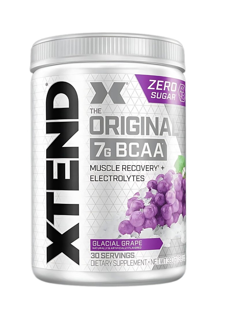 XTEND Original BCAA Glacial Grape – 7g BCAA for Muscle Recovery & Hydration (30 Servings, Zero Sugar)